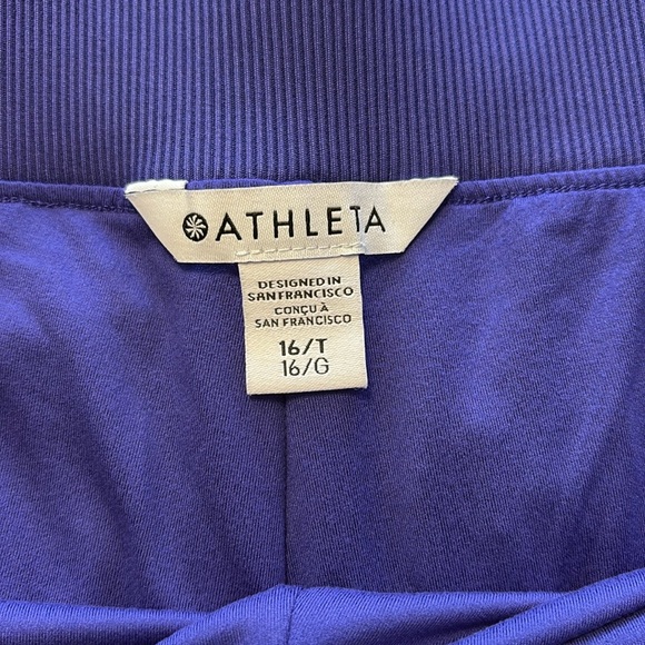Athleta Brooklyn Lined Mid Rise Pants 16 TALL Purple Stretch Travel Weekend Mom - Picture 7 of 8